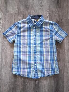 Rumi Ryder Girls M (8-10 Yrs) Colorful Plaid Short Sleeve Button Up Shirt